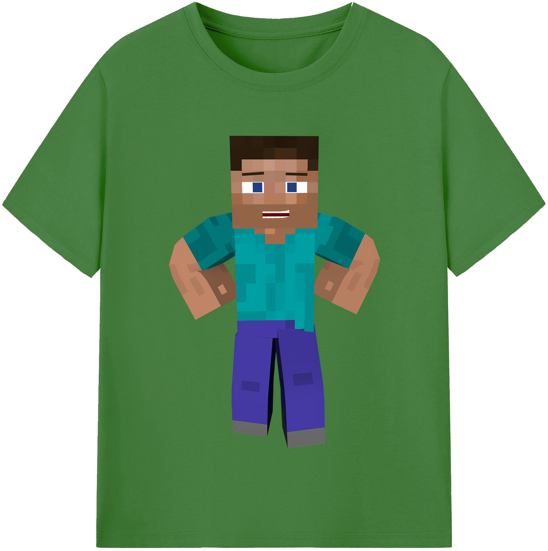 （画像用） マインクラフト ブロックの世界 Minecraft MC Block world レディースカジュアルプリントTシャツ（綿100％）